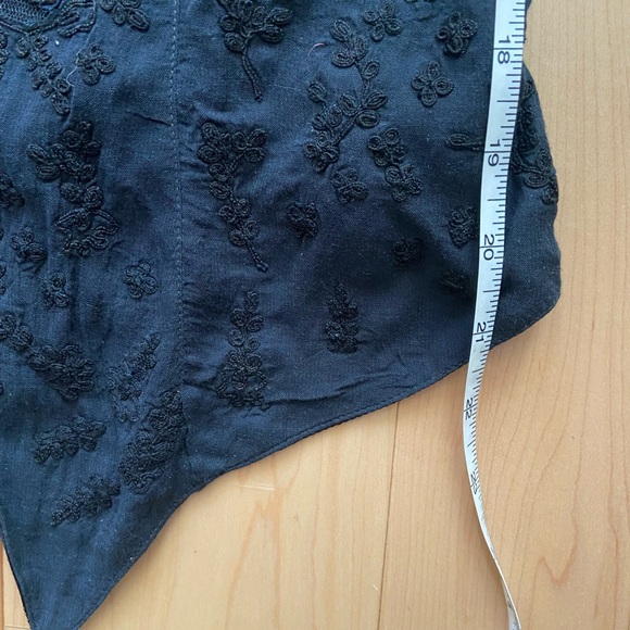 Vintage black embroidered button down vest. - Picture 12 of 12